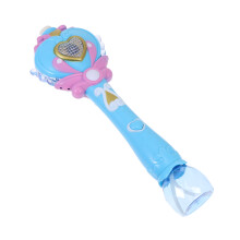4Sets Blue Electric Bubble Blower Fairy Stick with Light-Up Music Toy