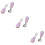 3Sets Fork Spoon Set Pink Short Handle 9