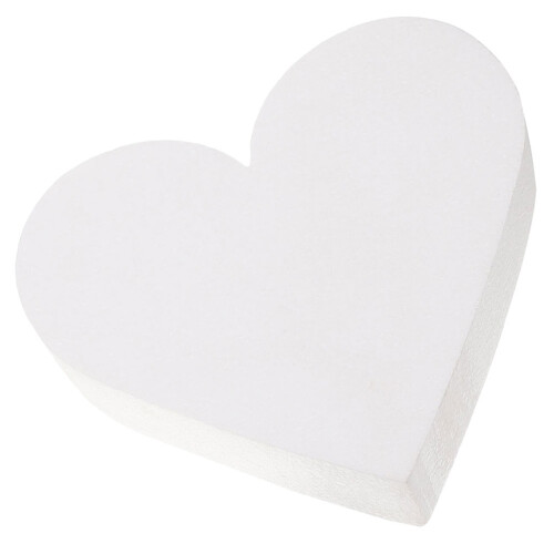 4Pcs Reusable White Foam Heart Cakes for Decorating & Craft Models 1