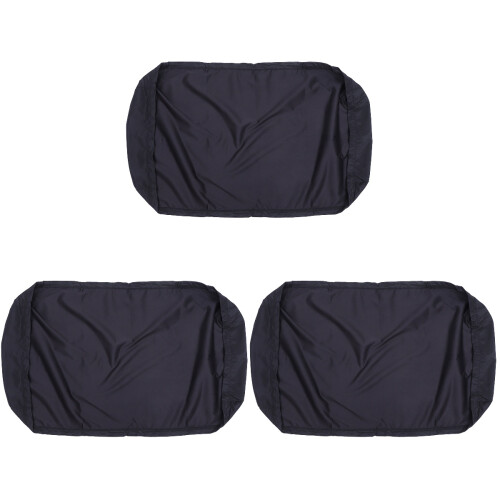 3Pcs Smooth Touch Black Electronic Piano Keyboard Cover Accessory 2