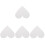4Pcs Reusable White Foam Heart Cakes for Decorating & Craft Models 4