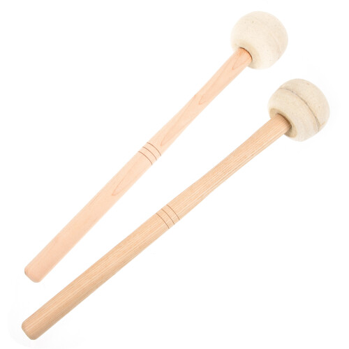 8Pcs Professional Wooden Felt Drum Sticks White Percussion Drum Sticks