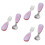 3Sets Fork Spoon Set Pink Short Handle 6
