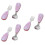3Sets Fork Spoon Set Pink Short Handle 7