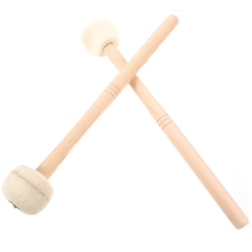 8Pcs Professional Wooden Felt Drum Sticks White Percussion Drum Sticks 1