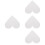 4Pcs Reusable White Foam Heart Cakes for Decorating & Craft Models 7