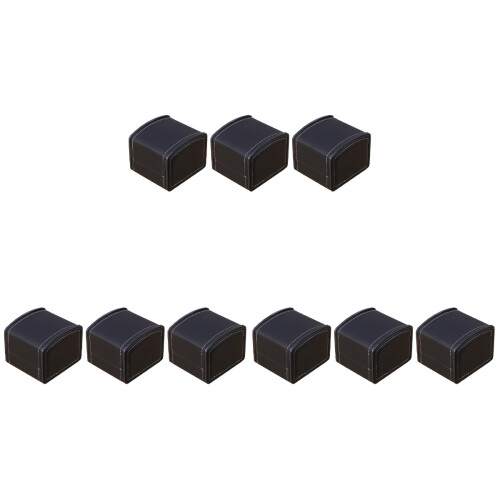 9Pcs Portable Black PU Watch Display Box Anti-Scratch Storage 1