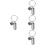 4Pcs Lightweight Ash Key Chains Titanium Steel Key Ornament 8