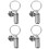 4Pcs Lightweight Ash Key Chains Titanium Steel Key Ornament 7