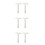 6Pcs White T Shaped Square Ruler Acrylic Drafting Scrapbooking Tool 10