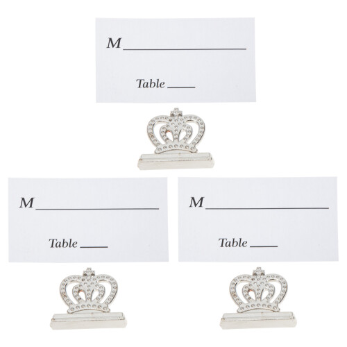 6Pcs Silver Photo Clips Wedding Message Holders for Home