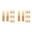 60Pcs Khaki Soprano Sax Reeds Wood Plastic Beginner Friendly Pack 10