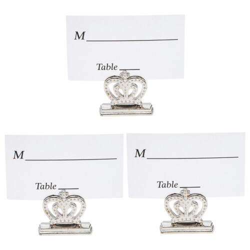 6Pcs Silver Photo Clips Wedding Message Holders for Home 1