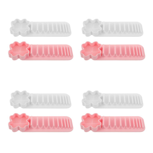8Pcs Silicone Brush Drying Rack with Strong Suction for Makeup Storage 2