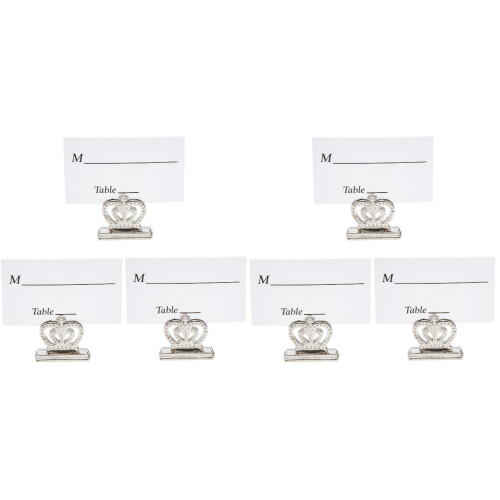 6Pcs Silver Photo Clips Wedding Message Holders for Home 2