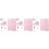 3Sets Eco-Friendly Kids Height Chart Sticker Pink for Bedroom Decor 4