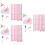 3Sets Eco-Friendly Kids Height Chart Sticker Pink for Bedroom Decor 7