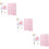3Sets Eco-Friendly Kids Height Chart Sticker Pink for Bedroom Decor 9