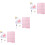 3Sets Eco-Friendly Kids Height Chart Sticker Pink for Bedroom Decor 5