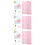3Sets Eco-Friendly Kids Height Chart Sticker Pink for Bedroom Decor 8