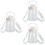 3Pcs Durable White Water Containers Lightweight Water Carriers 5