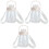 3Pcs Durable White Water Containers Lightweight Water Carriers 3