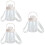 3Pcs Durable White Water Containers Lightweight Water Carriers 6
