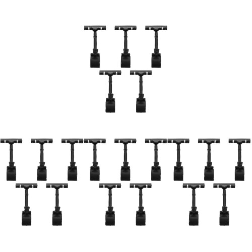 20Pcs Black Plastic Price Tag Holders Label Clips for Displays 2