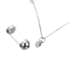 5Pcs Multi-Use Pet Ash Pendant Necklace Silver Stainless Ashes Storage