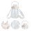 3Pcs Durable White Water Containers Lightweight Water Carriers 9