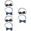 6Pcs Adjustable Pre-Tied Bow Ties for Kids Polyester Assorted Colors 6