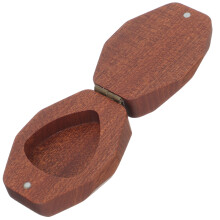 2Pcs Brown Wood Guitar Pick Storage Box Durable Portable Organizer