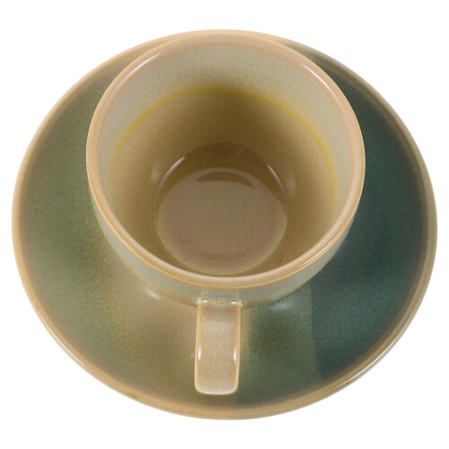 2Sets Elegant Ceramic Teacup and Saucer Vintage Style Multicolor Set