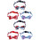 6Pcs Bell Pet Collar with Flower Pattern Adjustable Cat Necklace 6