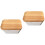2Pcs Sealed Butter Box with Lid Multi-Color Kitchen Crisper Container 4