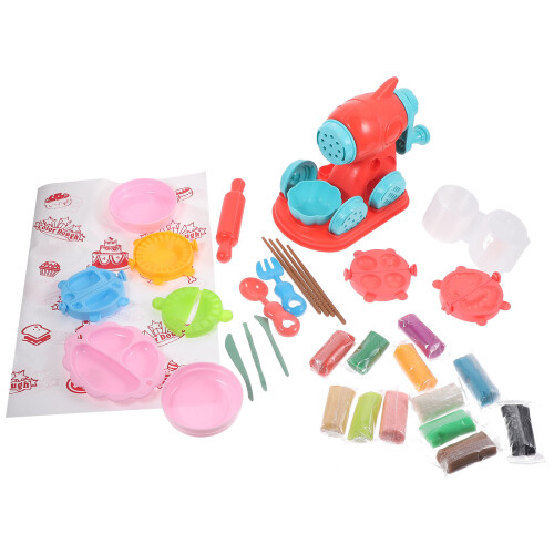 2Sets Assorted Color Kids Dough Tools Plastic Clay Modeling Kit