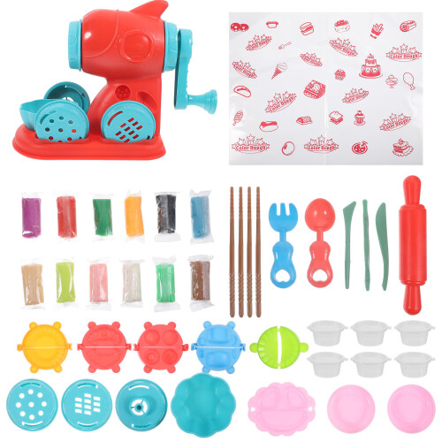 2Sets Assorted Color Kids Dough Tools Plastic Clay Modeling Kit 2