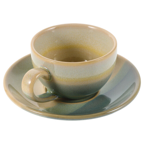 2Sets Elegant Ceramic Teacup and Saucer Vintage Style Multicolor Set 2