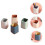 4Pcs Plastic Storage Box Multi-Function Pen Holder Assorted Color 8