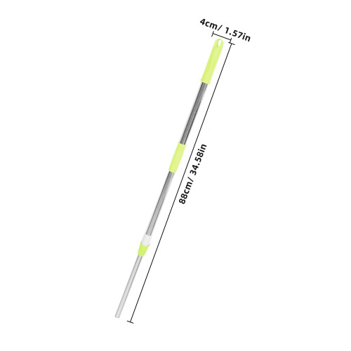 3Pcs Heavy-Duty Rotating Mop Pole Handles Adjustable Stainless Steel 2