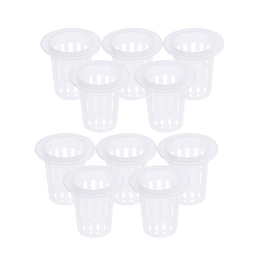 40Pcs Durable Transparent Net Baskets for Hydroponics and Plant Growth