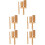 5Pcs Wooden Block Percussion Instruments Light Brown for Beginner Kids 8