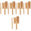 5Pcs Wooden Block Percussion Instruments Light Brown for Beginner Kids 6