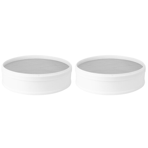 2Pcs Premium White Garden Sieve Soil Sifter Tool for Efficient Use 2