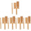 5Pcs Wooden Block Percussion Instruments Light Brown for Beginner Kids 7