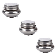 3Pcs Stainless Steel Painting Brush Washing Pots with Lid for Artists