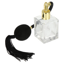 2Pcs Portable Black Glass Perfume Spray Bottles for Travel Use