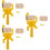 3Sets Wall Paint Roller Brush Yellow Lightweight Roller for Home Use 8