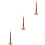3Sets Durable Wood Suona Instruments Red for Practice and Decoration 5