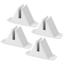 12Pcs White Plastic Fence Base Kit for Stable Garden Fence Support